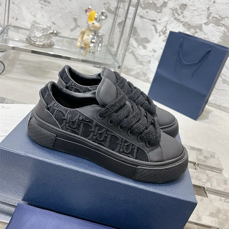 Dior B23 Oblique Low-Top Beige Sneakers - 7