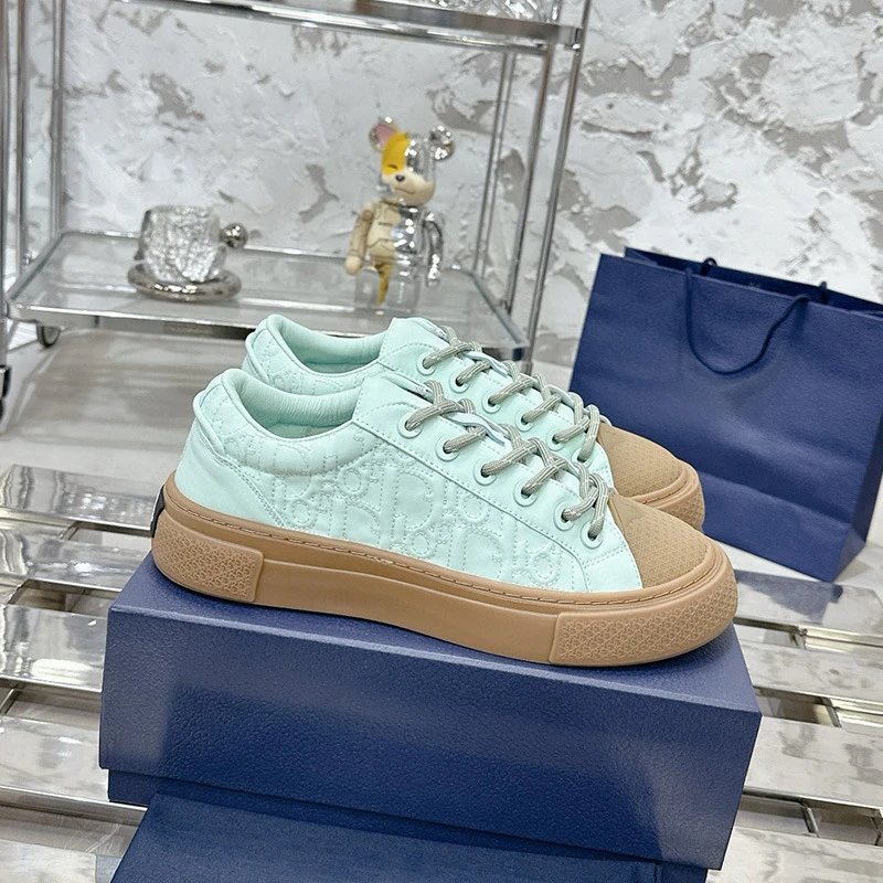 Dior B23 Oblique Low-Top Beige Sneakers - 23