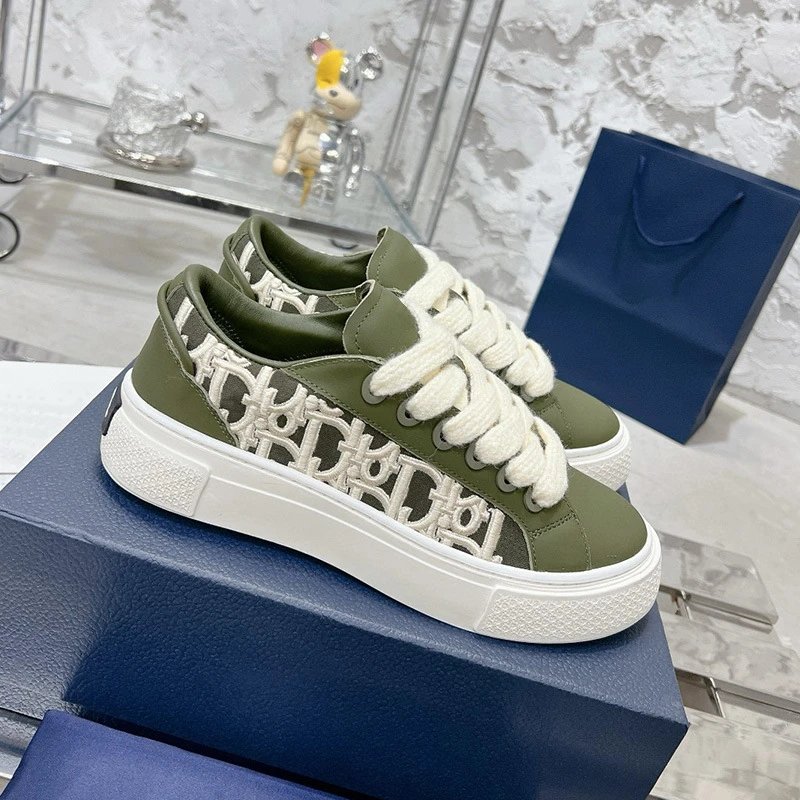 Dior B23 Oblique Low-Top Beige Sneakers - 15
