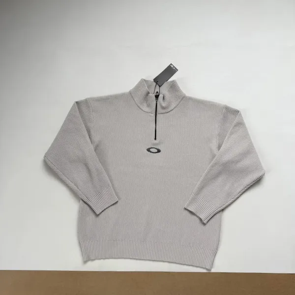 Oakley Half-Zip Knit Sweater Gray - 1
