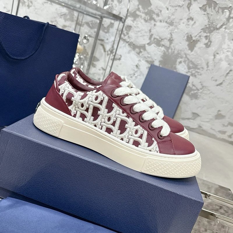 Dior B23 Oblique Low-Top Beige Sneakers - 30