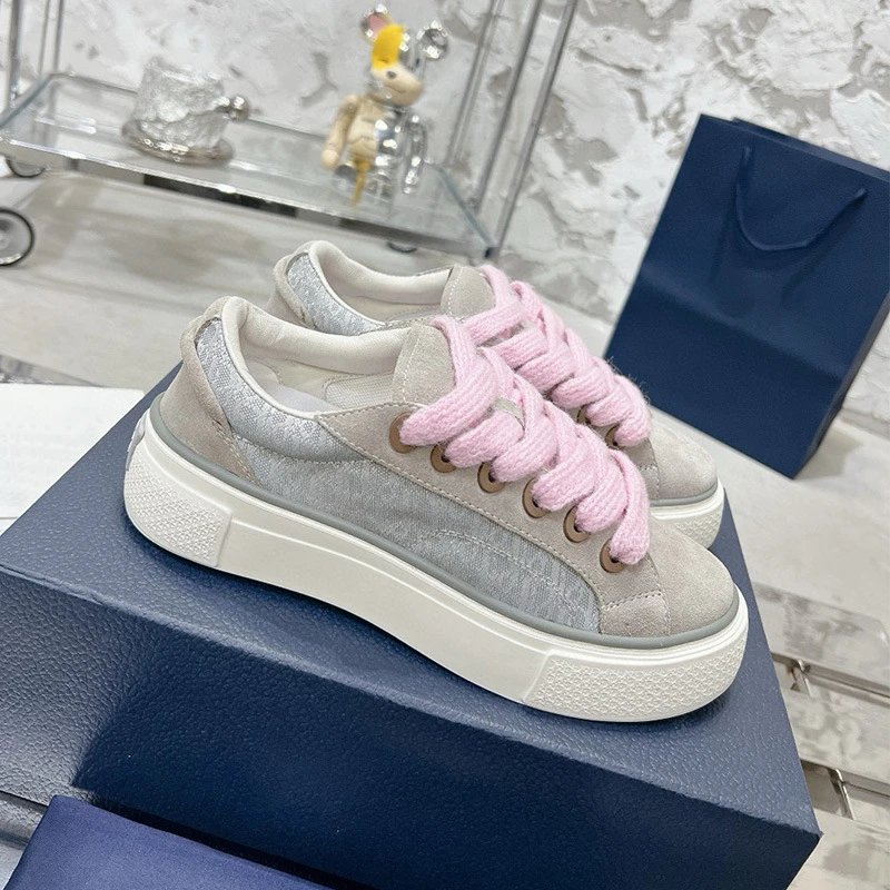 Dior B23 Oblique Low-Top Beige Sneakers - 17