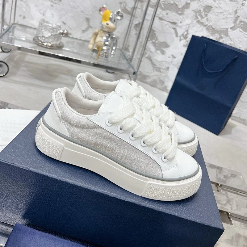 Dior B23 Oblique Low-Top Beige Sneakers - 5
