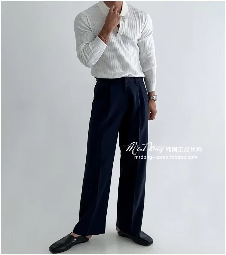 Ribbed Henley Knit Sweater White - 31