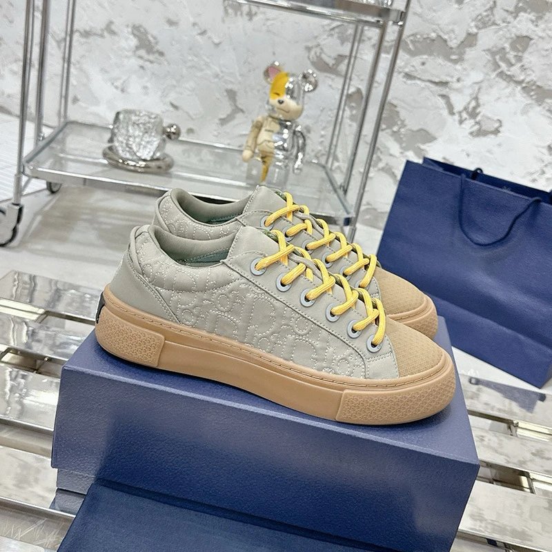 Dior B23 Oblique Low-Top Beige Sneakers - 22