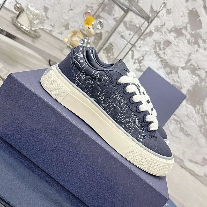 Dior B23 Oblique Low-Top Beige Sneakers - 12
