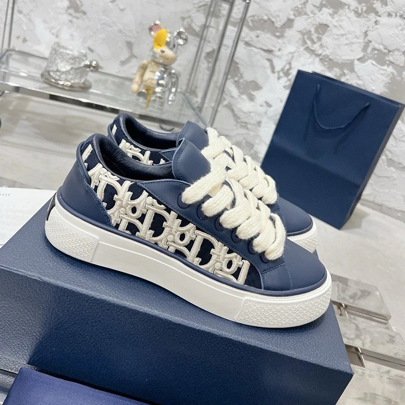 Dior B23 Oblique Low-Top Beige Sneakers - 16
