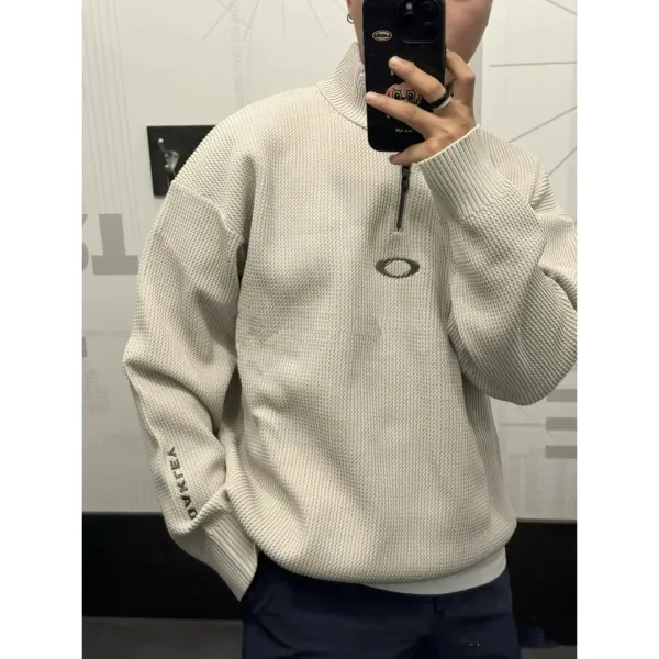 Oakley Half-Zip Knit Sweater Gray - 2