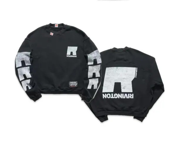 Rivington x Pattern Agency Distressed Logo Black Hoodie - 1
