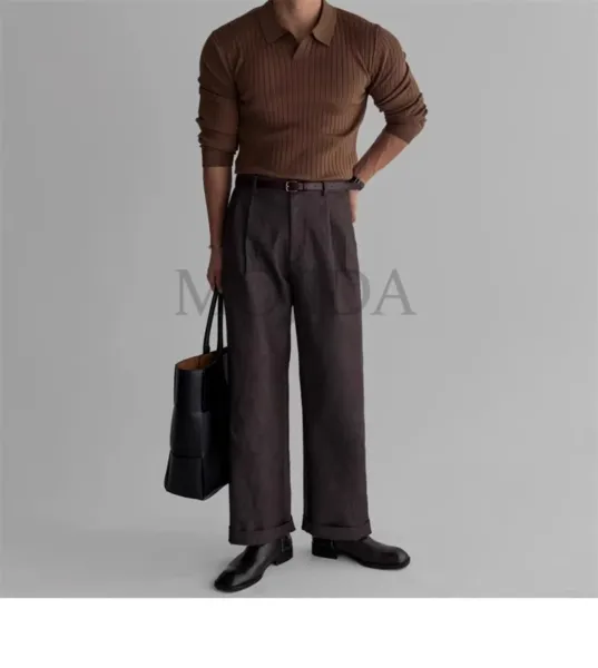 Ribbed Henley Knit Sweater White - 14