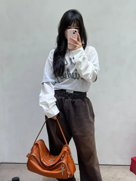 Acne Studios Fuzzy Script Logo Layered T-Shirt Off-White - 2