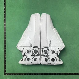 thumbnail for D2C 四眼 皮革圆头系带防滑轻便板鞋