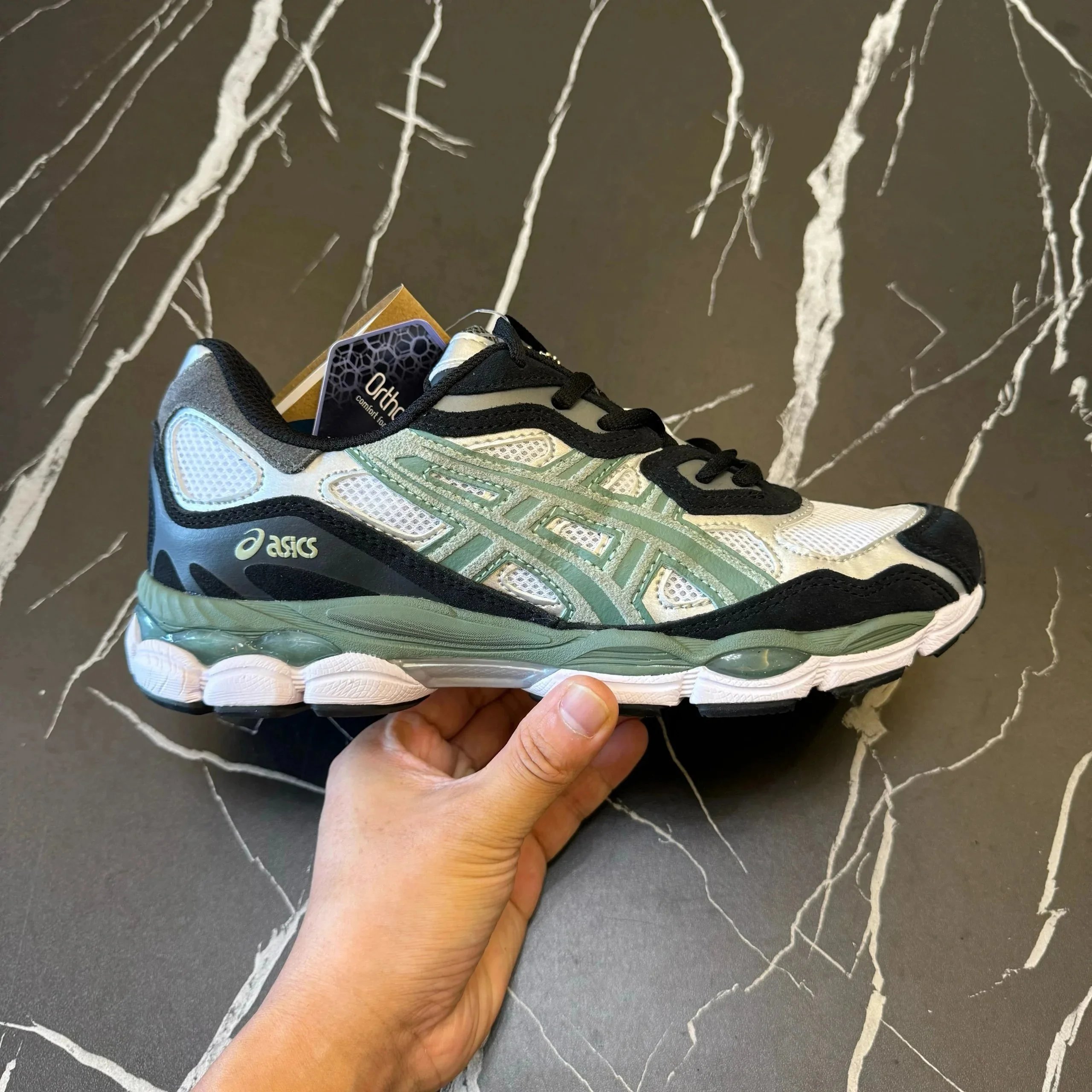 亚瑟士NYC白黑绿15号色A789-101