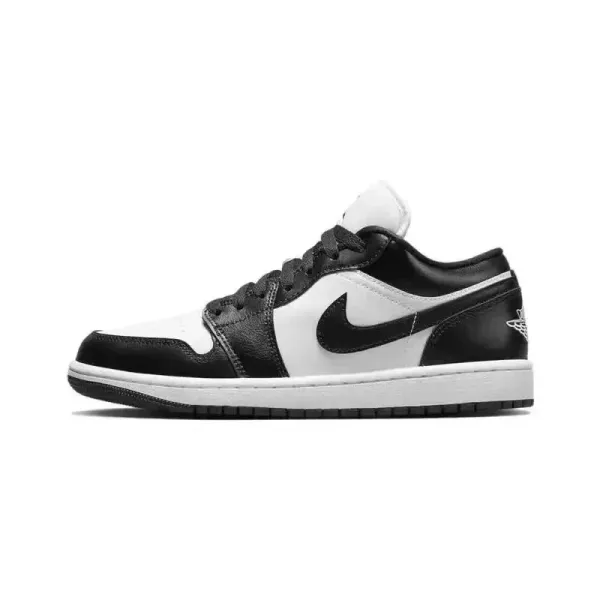 Air Jordan 1 Low Black and White Sneakers - 1