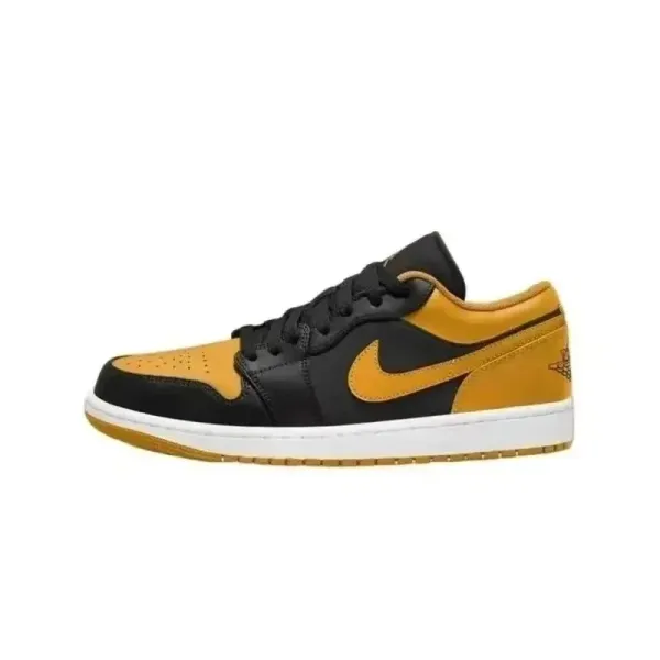 Air Jordan 1 Low Black Yellow Sneakers - 1