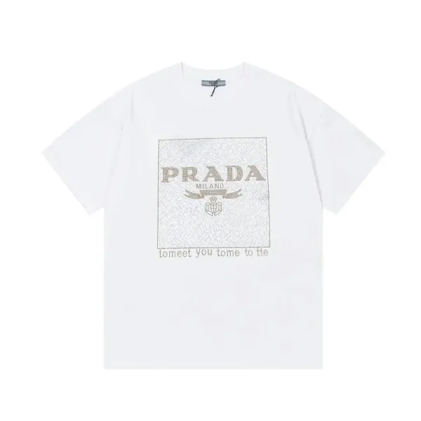 Prada Logo Band T-Shirt White - 10