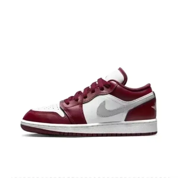 Air Jordan 1 Low University Red White Sneakers - 1