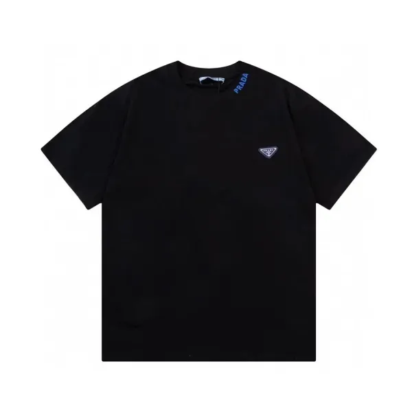 Prada Re-Nylon Triangle Logo Black T-Shirt - 1