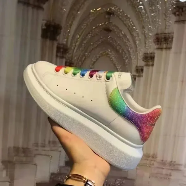 Alexander McQueen Oversized Sneakers Rainbow Glitter Chunky Sneakers - 1