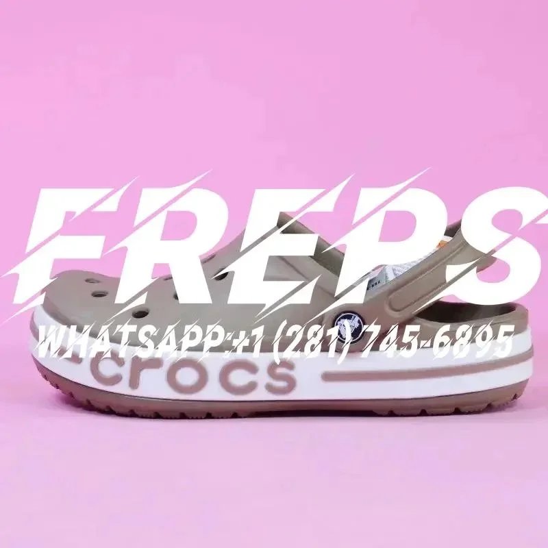 Crocs Classic Clog Beige and White Casual Shoes - 1
