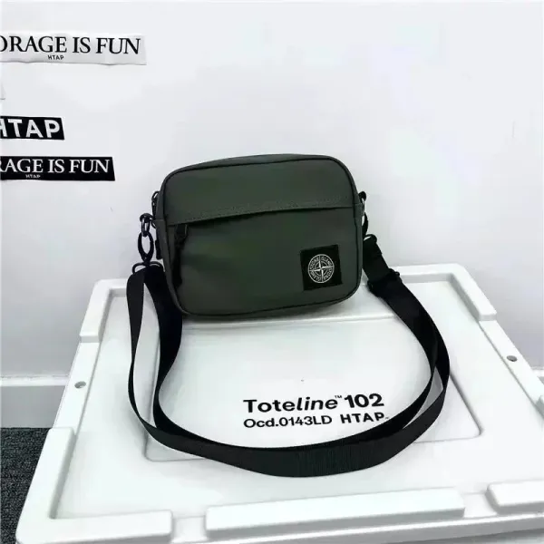 Stone Island Compass Logo Black Nylon Backpack - 3