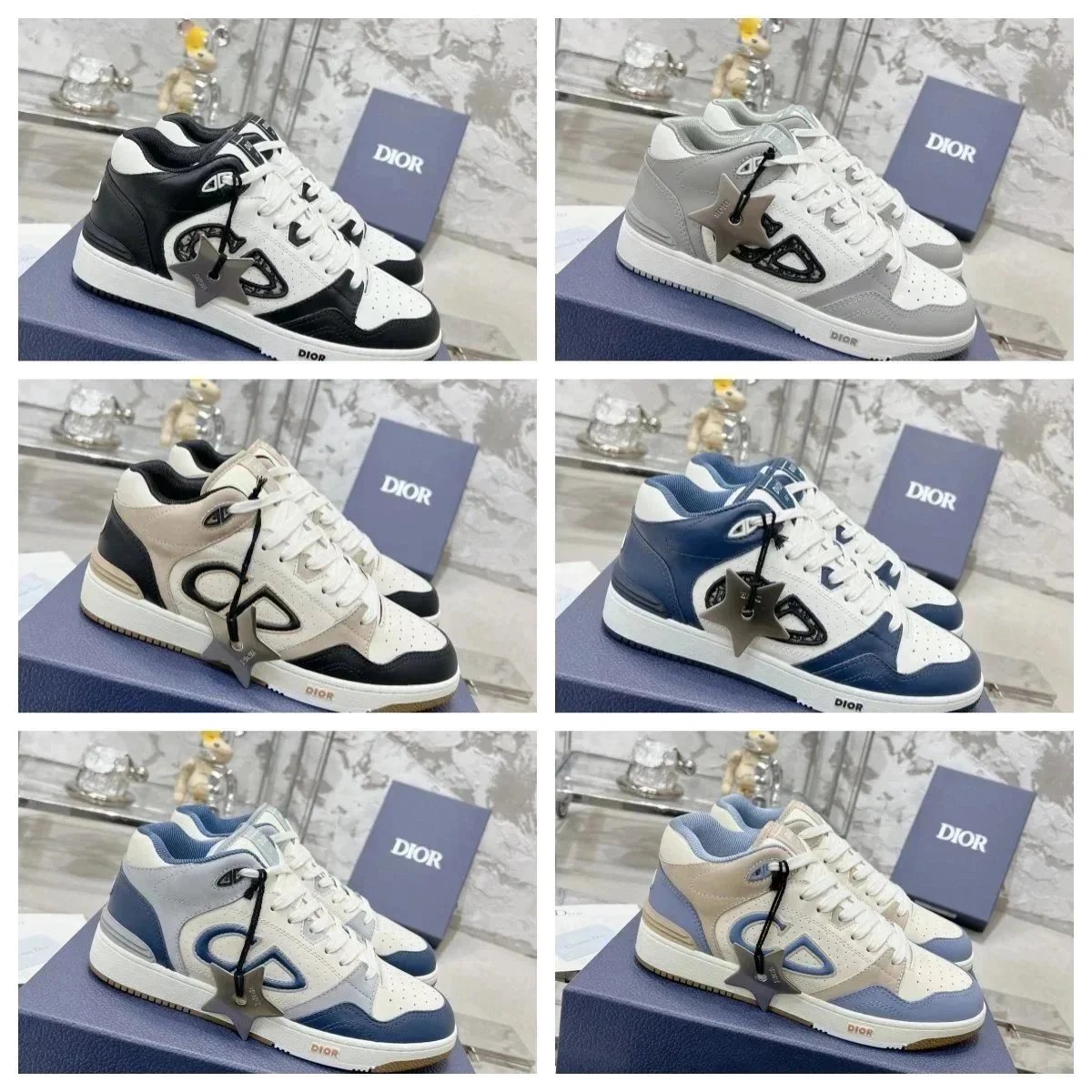 Dior B22 Pink Chunky Sneakers - 4