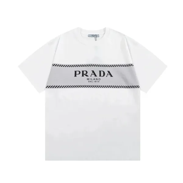 Prada Logo Band T-Shirt White - 1
