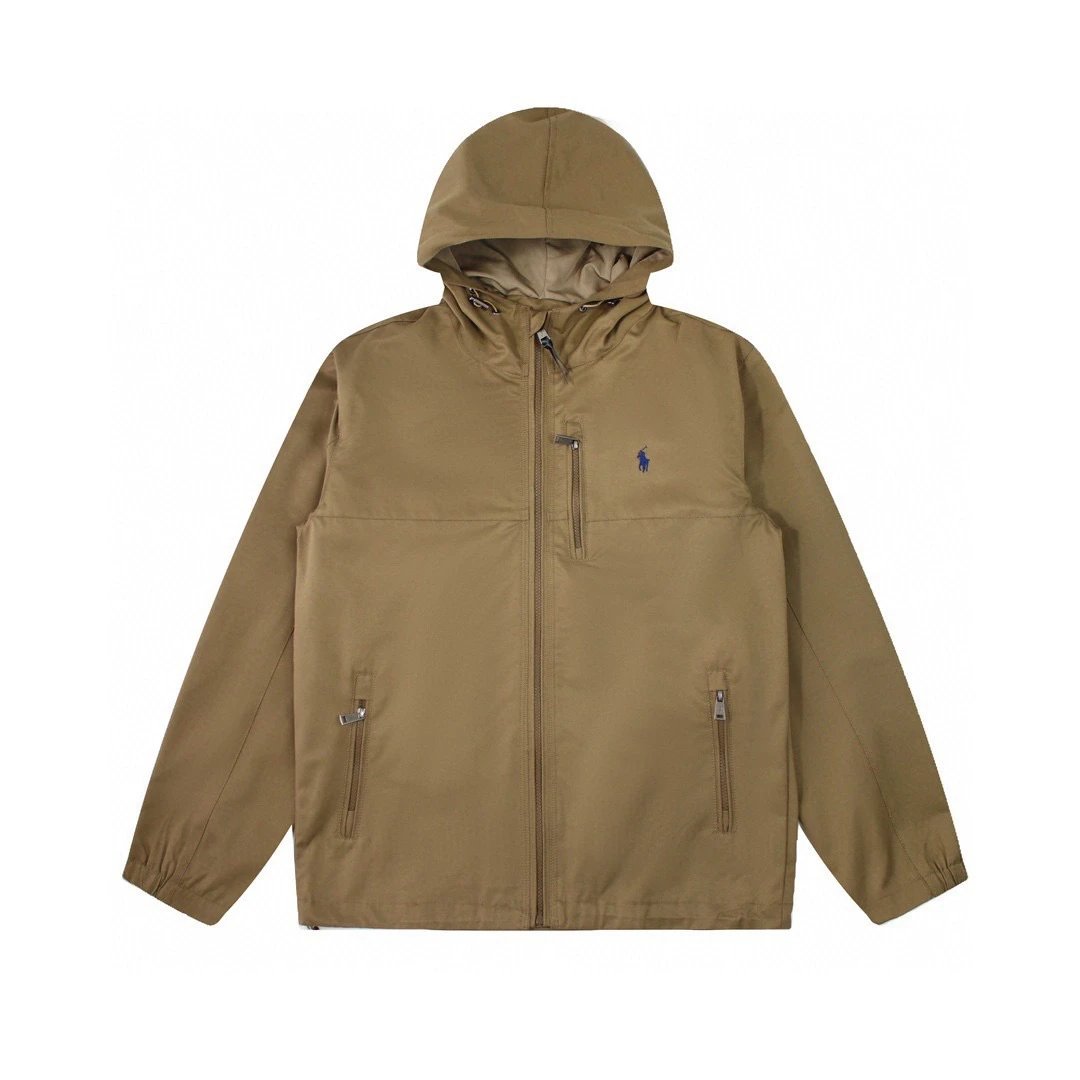Polo Ralph Lauren Hooded Jacket Pony Logo Khaki