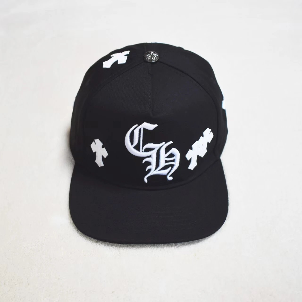 Chrome Hearts CH Cross Flat Bill Baseball Cap - rep czapki