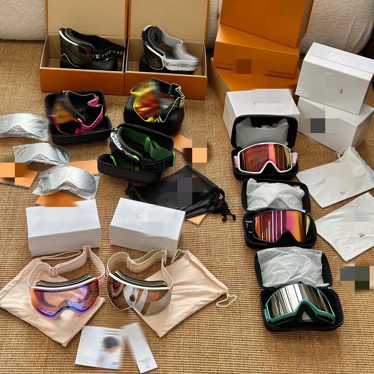 2025款欧美奢华男女大方框遮脸护目太阳眼欧洲站网红户外滑雪墨镜