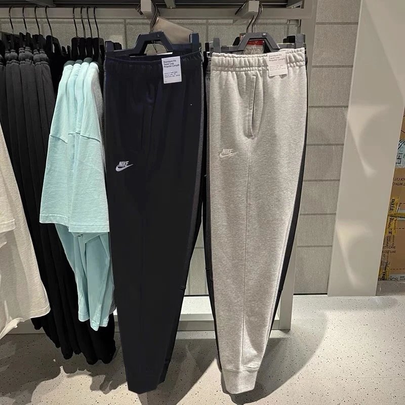 【靖之G】爆款海外加绒男士卫裤跨境钩子经典刺绣休闲束脚加绒运动裤