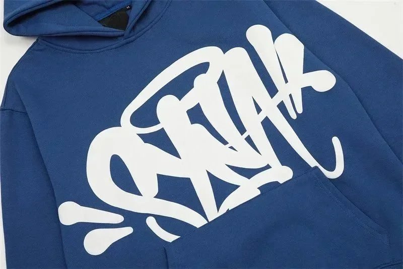 SYNA.TRIBE Graffiti Logo Red Hoodie and Sweatpants Set - 11