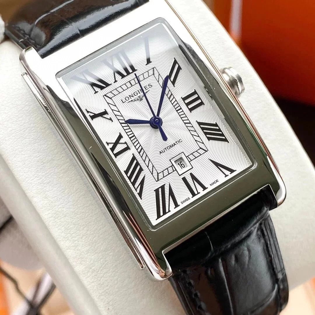 Longines La Grande Classique Silver Dial Black Leather Strap Mechanical Watch Watches - 6