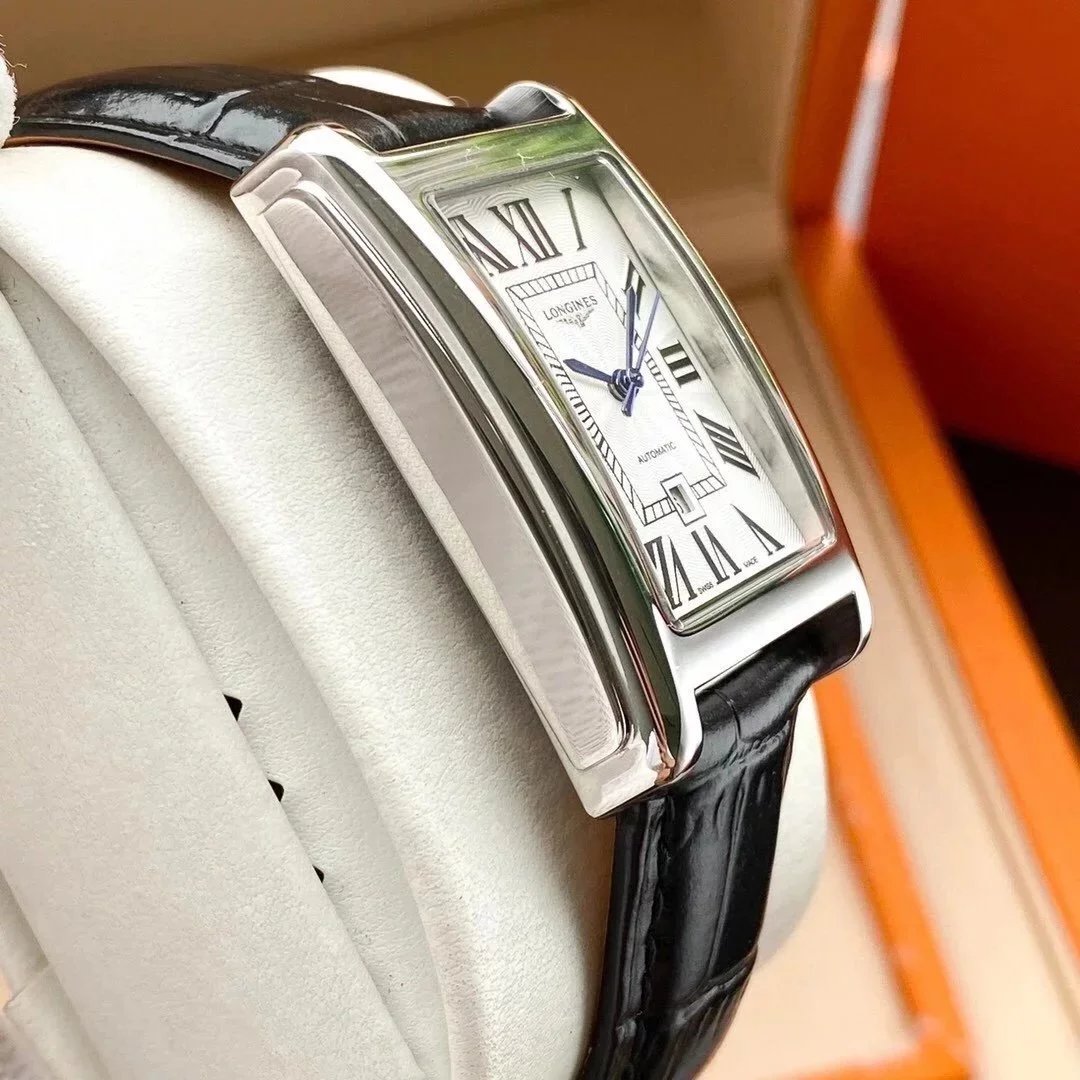 Longines La Grande Classique Silver Dial Black Leather Strap Mechanical Watch Watches - 10