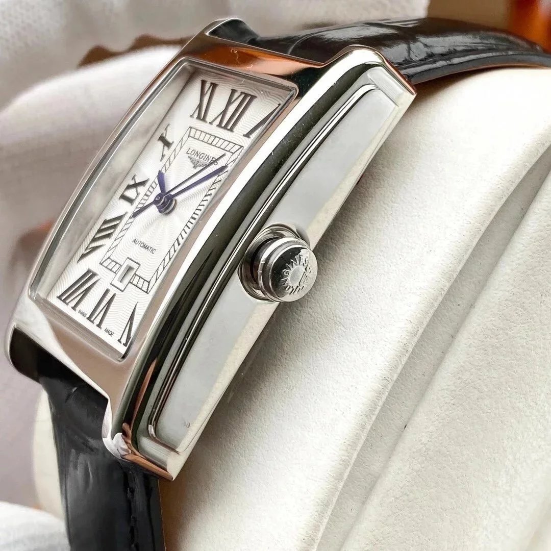 Longines La Grande Classique Silver Dial Black Leather Strap Mechanical Watch Watches - 11