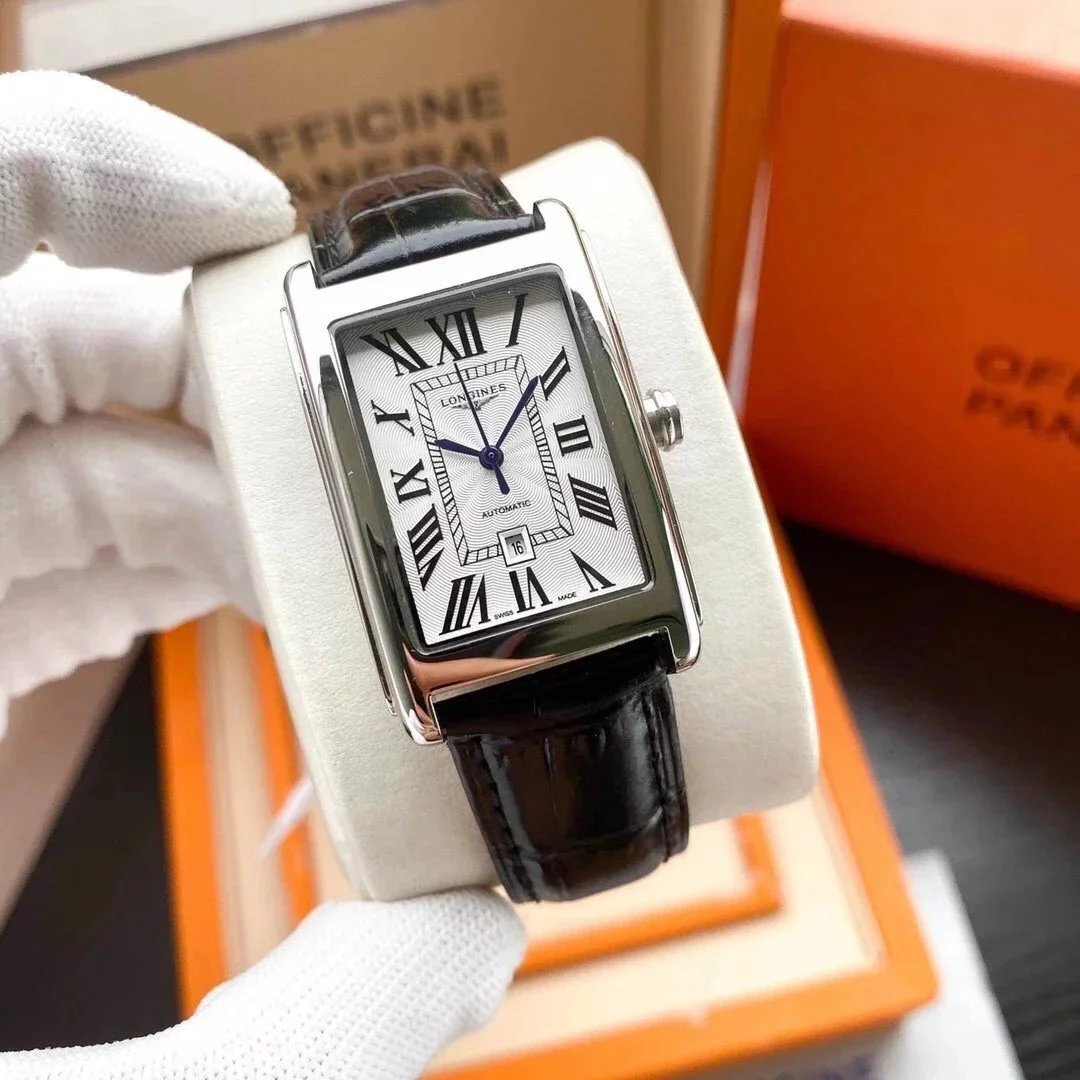 Longines La Grande Classique Silver Dial Black Leather Strap Mechanical Watch Watches - 8