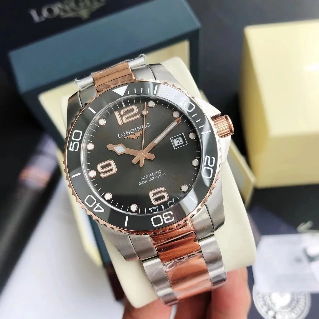 Longines Hydroconquest Blue Dial Two-Tone Stainless Steel Mechanical Watch - 8