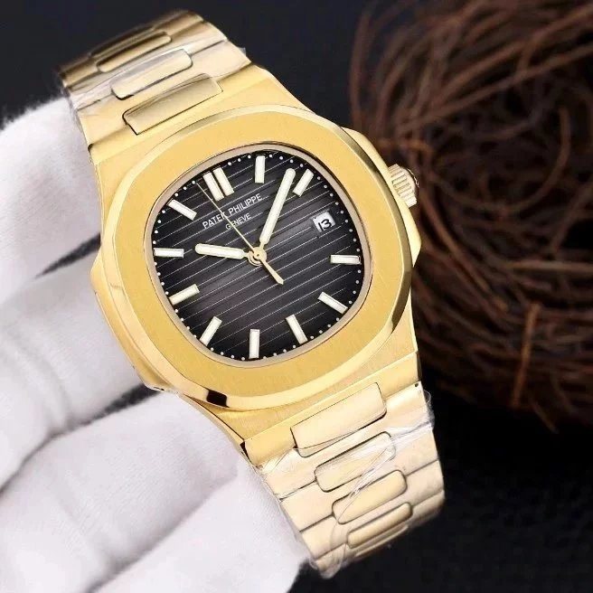 Full Gold Case · Gray Dial Steel Band