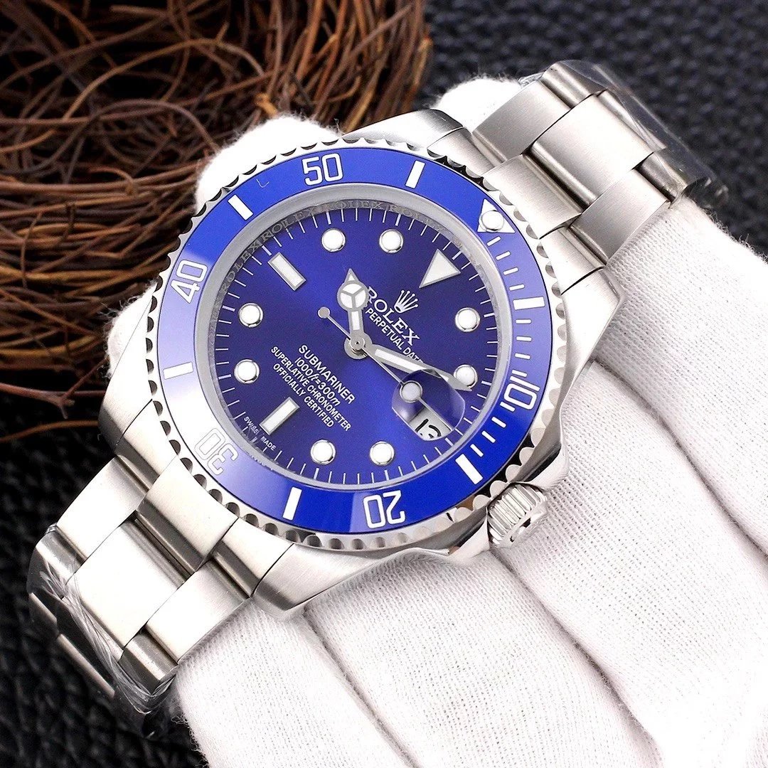 Rolex Submariner Blue Dial Black Ceramic Bezel Mechanical Watch - 29
