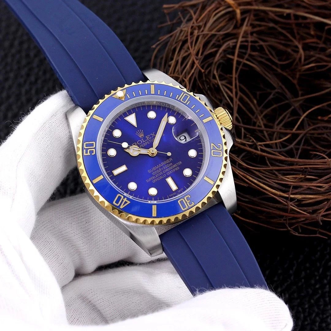 Rolex Submariner Blue Dial Black Ceramic Bezel Mechanical Watch - 16