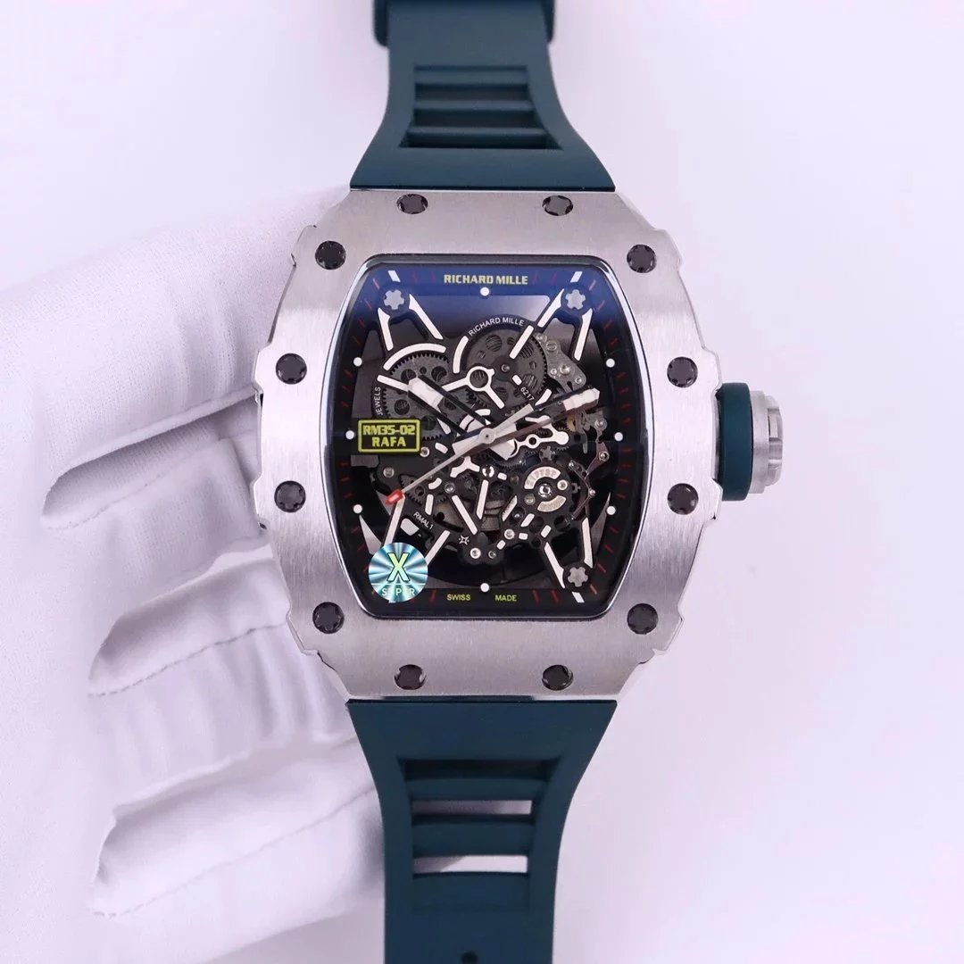 Richard Mille Watch 35-02 — Silver Shell-Sea Blue Tape colorway — USFans Spreadsheet photo