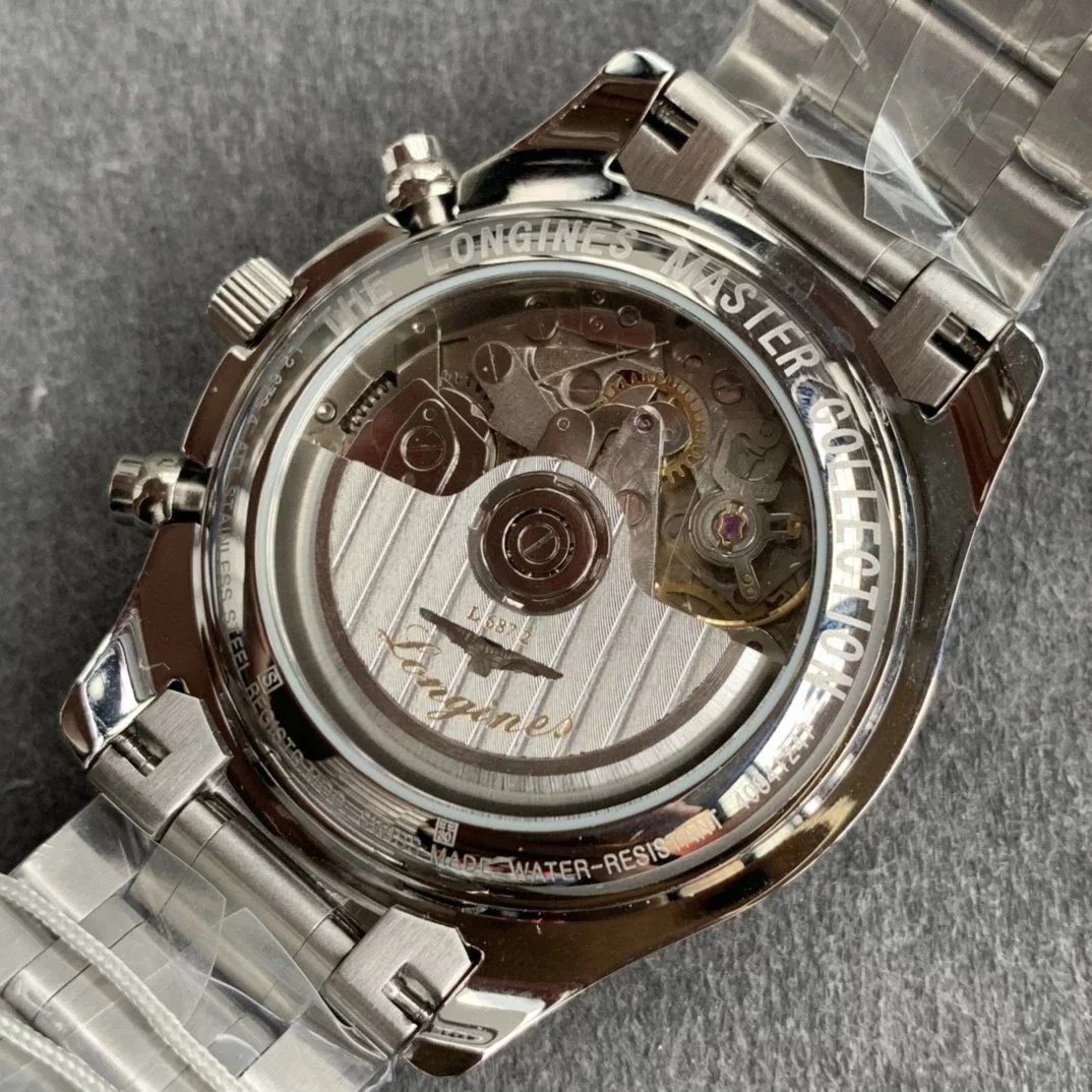 Longines Master Collection Chronograph Moonphase Red Dial Mechanical Watch Watches - 8