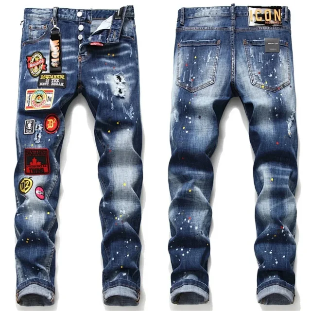 Dsquared2 Jeans Distressed paint-splatter Icon product detail image 8