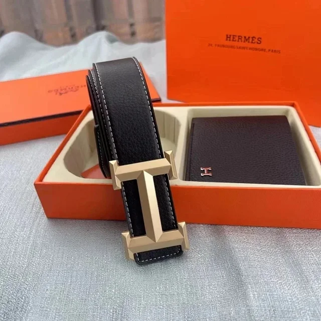 Hermès Belts H-buckle leather belt gift set product detail image 6
