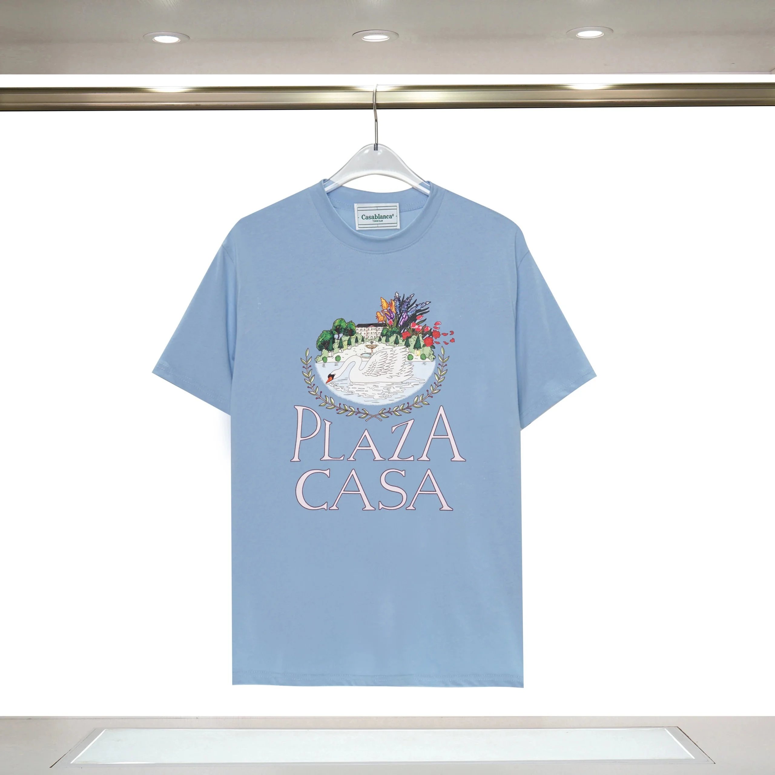 Casablanca CasaBlanca Plaza Casa Light Blue T-Shirt Blue