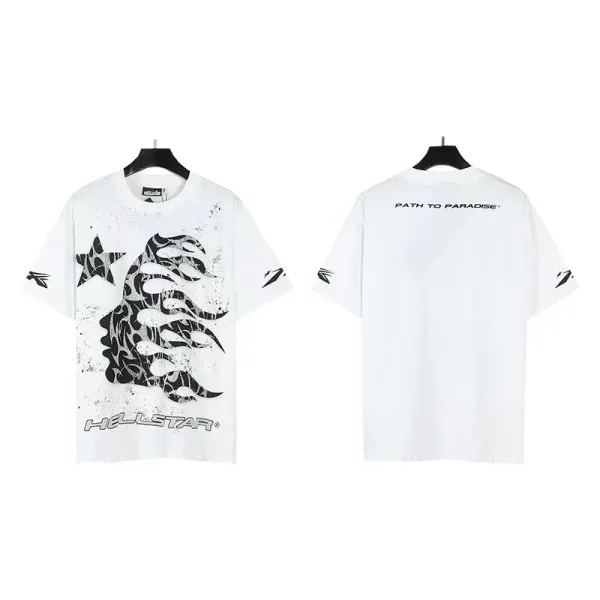 Hellstar Path To Paradise Black Red Graphic T-Shirt - 12