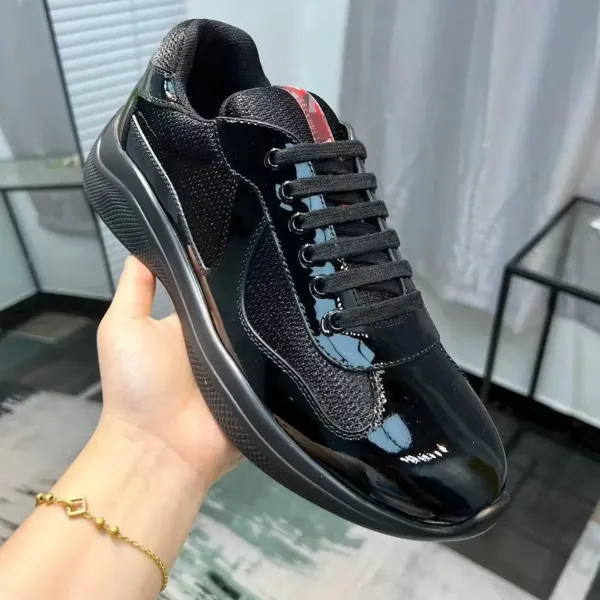 Prada Re-Nylon Runner Black/White/Gray Sneakers - 14