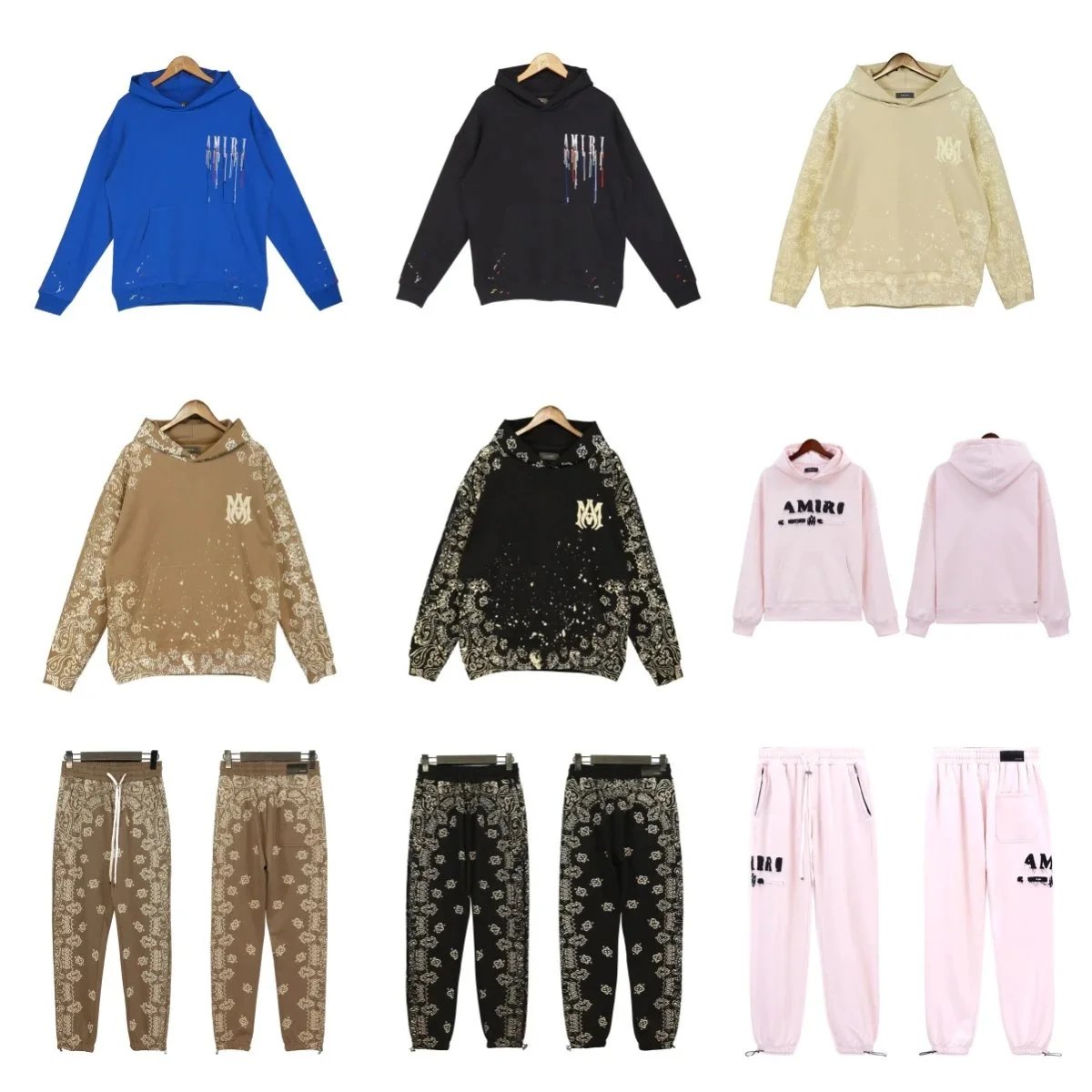 Amiri MA Logo Paisley Hoodie and Sweatpants Set