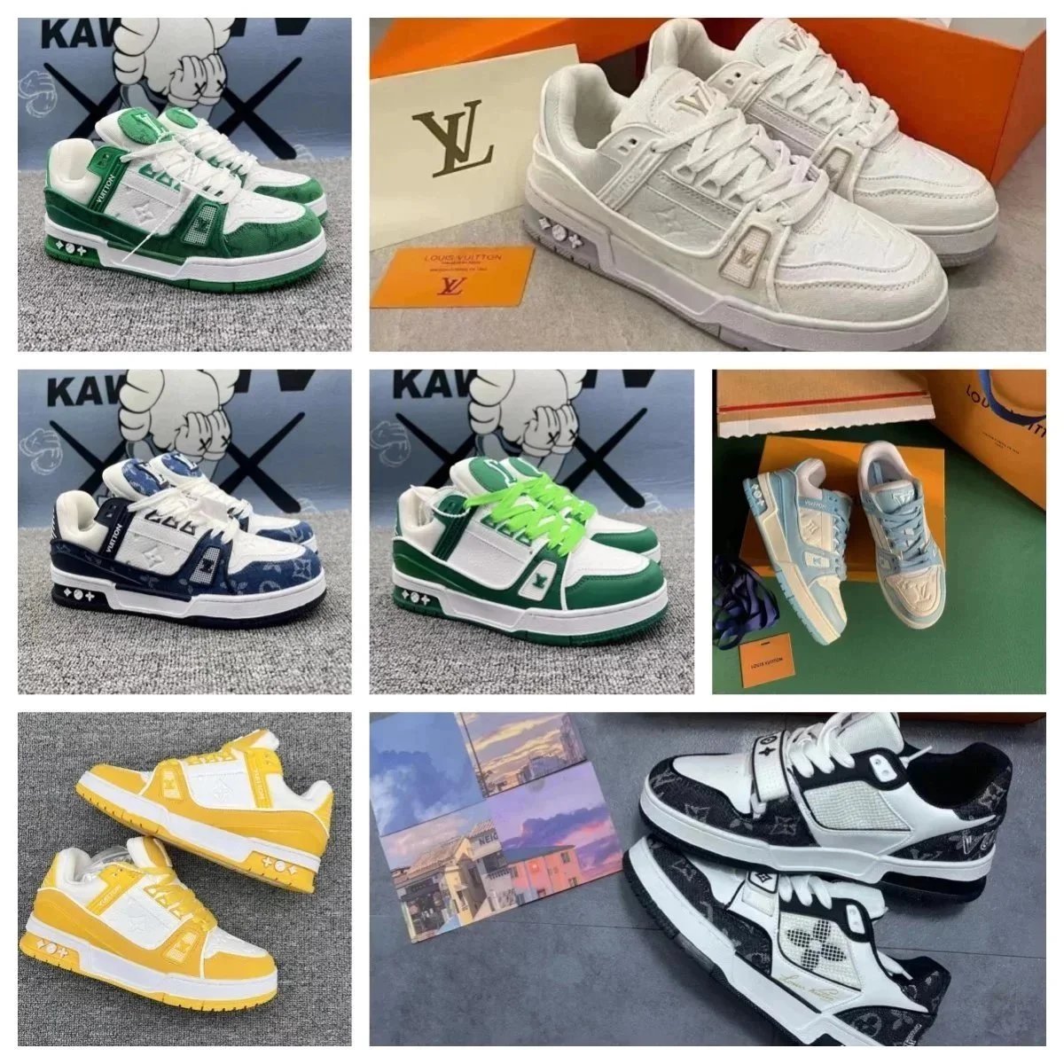 Louis Vuitton Trainer Monogram Embossed White and Black Sneakers - 2