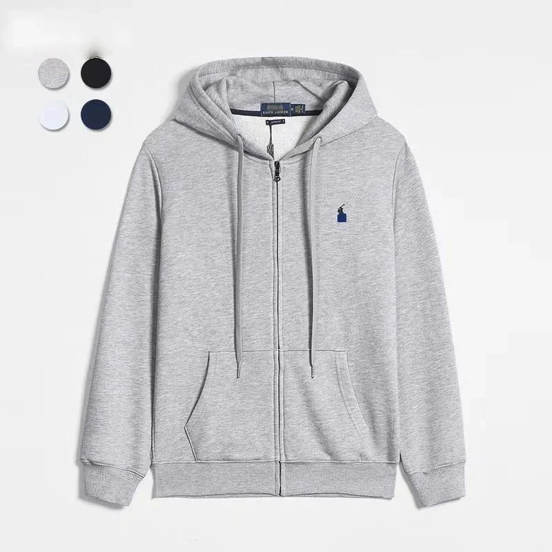 Zipper shirt gray navy logo
